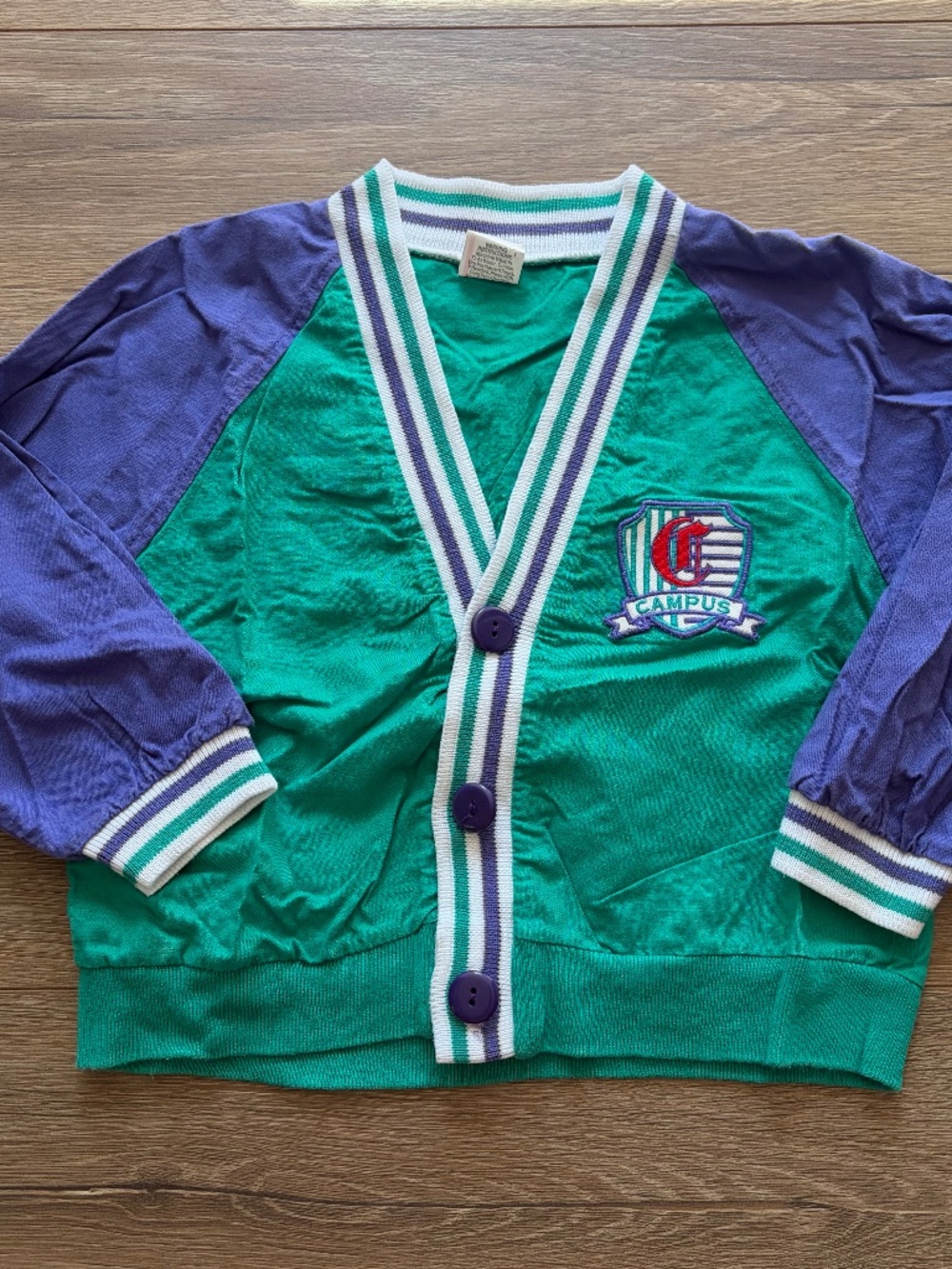 Vintage Boys V-Neck Button Sweater